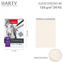 Sketchbook A4 album per schizzi da Disegno 6PZ da 24 fogli 160gm Spiralato