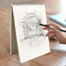 Sketchbook A4 album per schizzi da Disegno 6PZ da 24 fogli 160gm Spiralato