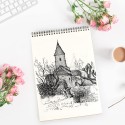 Sketchbook A4 album per schizzi da Disegno 6PZ da 24 fogli 160gm Spiralato