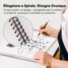 Sketchbook A3 album per schizzi da Disegno 3PZ da 24 fogli 160gm Spiralato