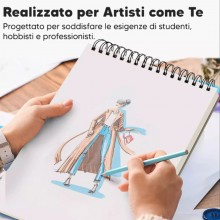 Sketchbook A3 album per schizzi da Disegno 3PZ da 24 fogli 160gm Spiralato