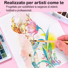 Blocco carta acquerello album A3 schizzi Disegno 3PZ da 24 fogli 180gm Spiralato