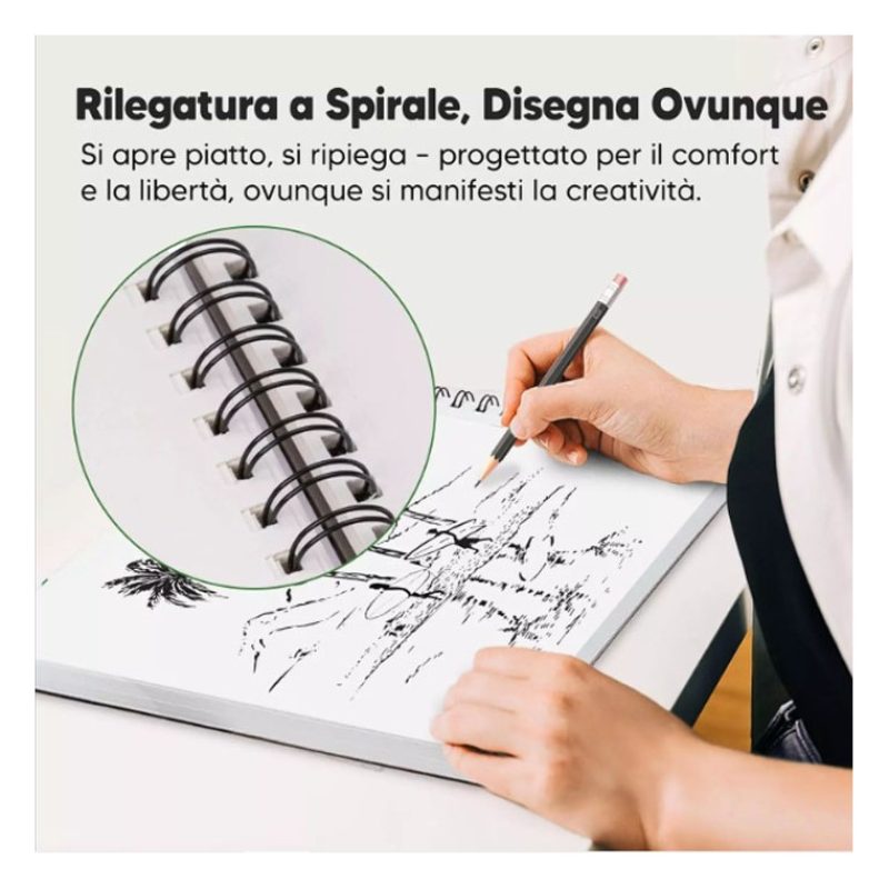 Harty Blocco carta acquerello album A4 schizzi Disegno 6PZ da 24 fo...