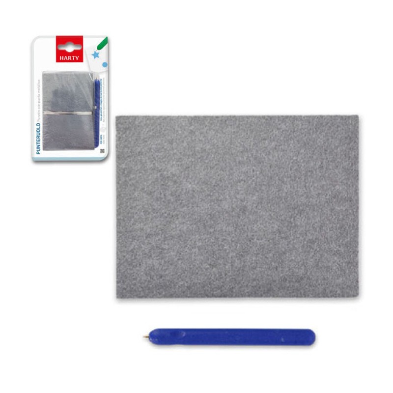 Punteruolo per Carta con tappetino in feltro per lavori didattici 12 KIT 10 cm