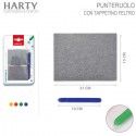 Punteruolo per Carta con tappetino in feltro per lavori didattici 12 KIT 10 cm