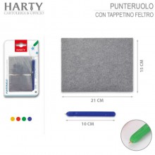 Punteruolo per Carta con tappetino in feltro per lavori didattici 12 KIT 10 cm