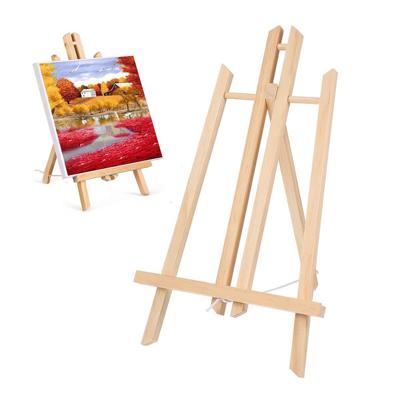 Cavalletto per tela pittorico legno di pino da tavolo 30/40/50cm pittura quadri