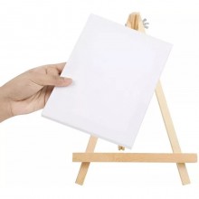 2 pezzi Cavalletto in legno con Tela da dipingere Pittura cavalletti 30x50 cm