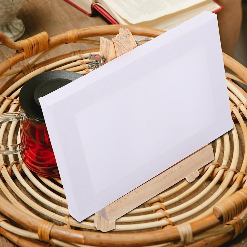 Harty 2 pezzi Cavalletto in legno con Tela da dipingere Pittura cav...
