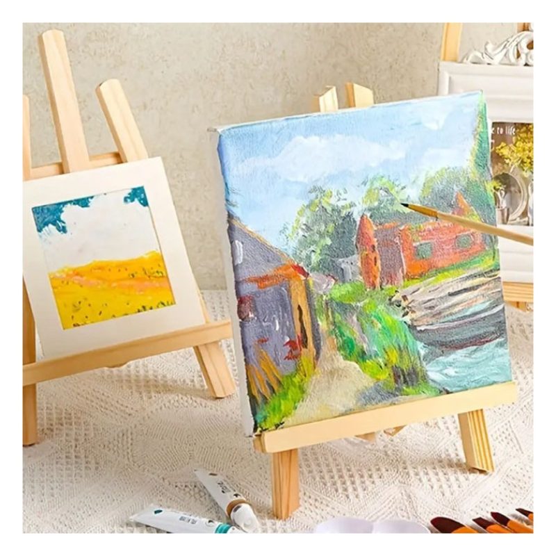 Harty 2 pezzi Cavalletto in legno con Tela da dipingere Pittura cav...