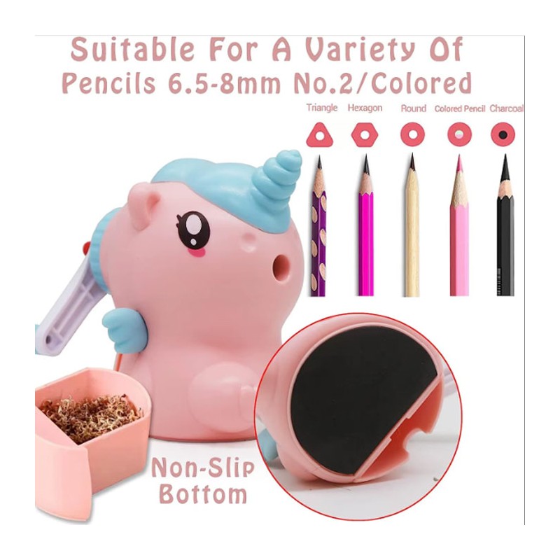 Kawaii, temperamatite a forma di libro, con gomma, cancelleria, per studiare, regalo (blu