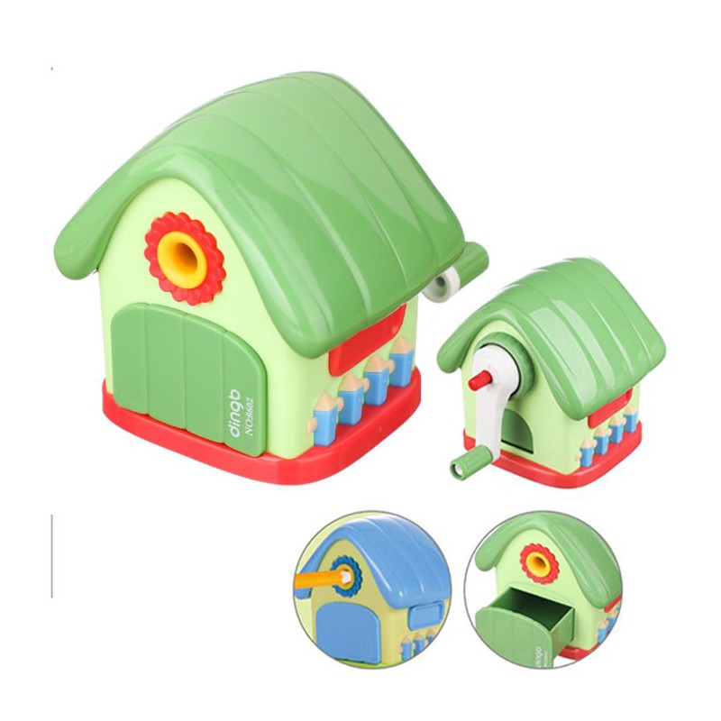 Temperamatite a manovella temperino casetta manuale sharpener bambini scuola