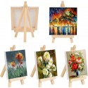 Mini Cavalletto da Pittore 9 PEZZI in Legno con Tela Stand espositore 15x20 cm