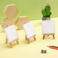 Mini Cavalletto da Pittore 9 PEZZI in Legno con Tela Stand espositore 15x20 cm