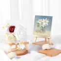 9 pezzi Mini Cavalletto con Tela Pittura Piccolo Cavalletto in Legno 15x30 cm