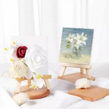 9 pezzi Mini Cavalletto con Tela Pittura Piccolo Cavalletto in Legno 15x30 cm