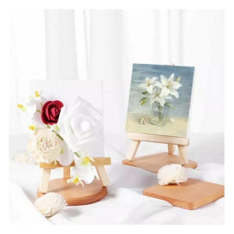 Harty 9 pezzi Mini Cavalletto con Tela Pittura Piccolo Cavalletto i...