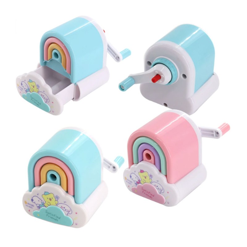 Temperamatite a manovella temperino arcobaleno manuale sharpener bambini scuola