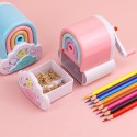 Temperamatite a manovella temperino arcobaleno manuale sharpener bambini scuola