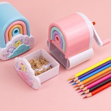 Temperamatite a manovella temperino arcobaleno manuale sharpener bambini scuola