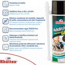 2xAdditivo Iniettori GPL Pulitore Impianti Auto Rhutten Concentrato Lubrificante