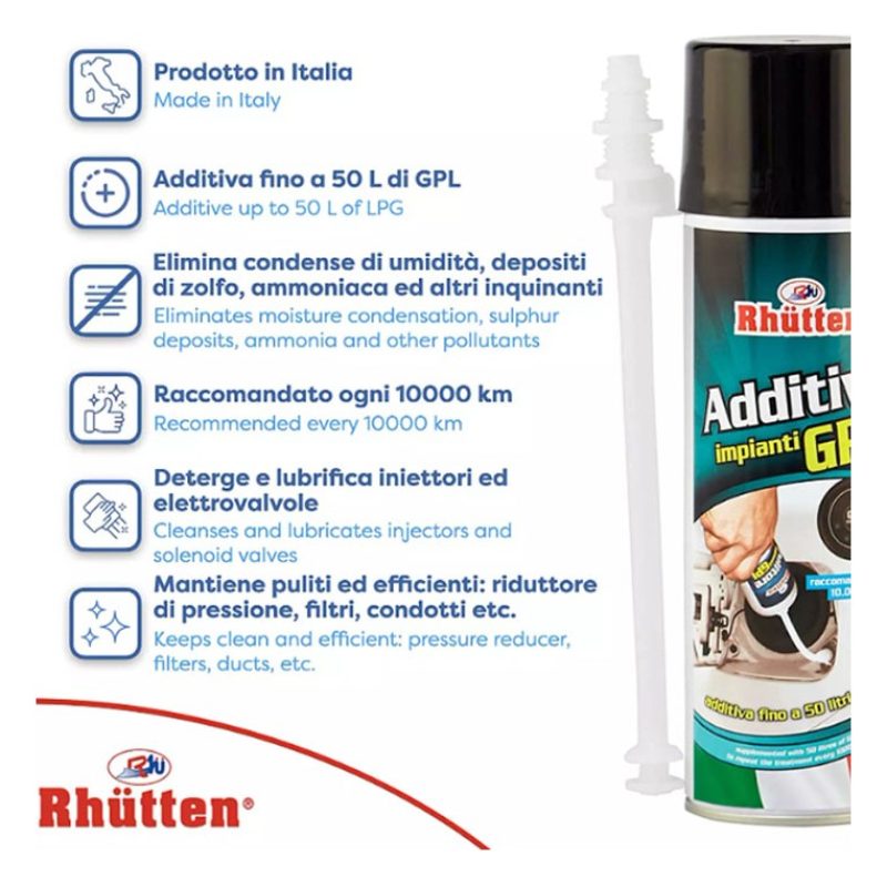 Rhutten 2xAdditivo Iniettori GPL Pulitore Impianti Auto Rhutten Con...