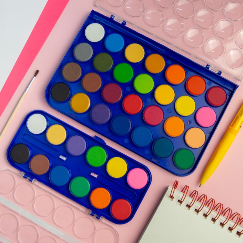 Harty Kit Acquarelli per bambini in tavolozza set da 28 colori per ...