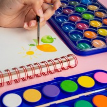 Kit Acquarelli per bambini in tavolozza set da 28 colori per pittura e disegno