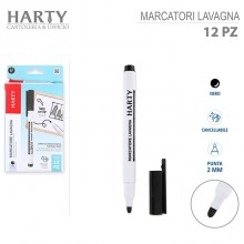 12 Pennarelli per Lavagna bianca, marcatore cancellabile colore Rosso Nero Blu