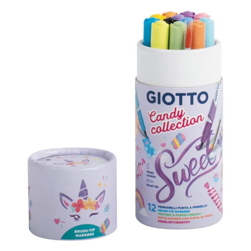 Fila Giotto Candy Collection Turbo Soft 12 pennarelli punta a penne...