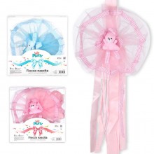 Fiocco nascita ghirlanda coccarda bimbo bimba fuoriporta decorazione 70 cm
