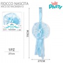 Fiocco nascita ghirlanda coccarda bimbo bimba fuoriporta decorazione 70 cm