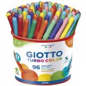 Pennarelli Giotto Turbo color 96 pz punta fine 2.8mm colori assortiti base acqua