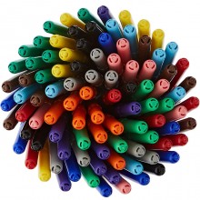 Pennarelli Giotto Turbo color 96 pz punta fine 2.8mm colori assortiti base acqua