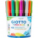 Pennarelli Giotto Turbo MAXI 48 pz punta grossa 5mm colori assortiti Fila