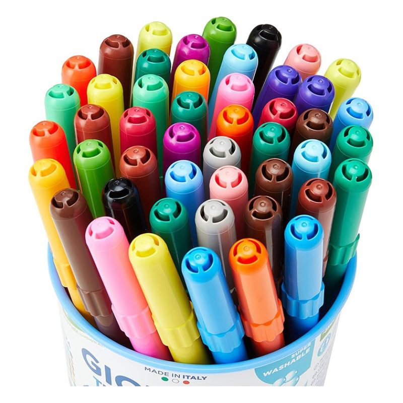 Pennarelli Giotto Turbo MAXI 48 pz punta grossa 5mm colori assortit...