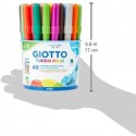 Pennarelli Giotto Turbo MAXI 48 pz punta grossa 5mm colori assortiti Fila