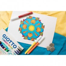 Pennarelli Giotto Turbo MAXI 48 pz punta grossa 5mm colori assortiti Fila