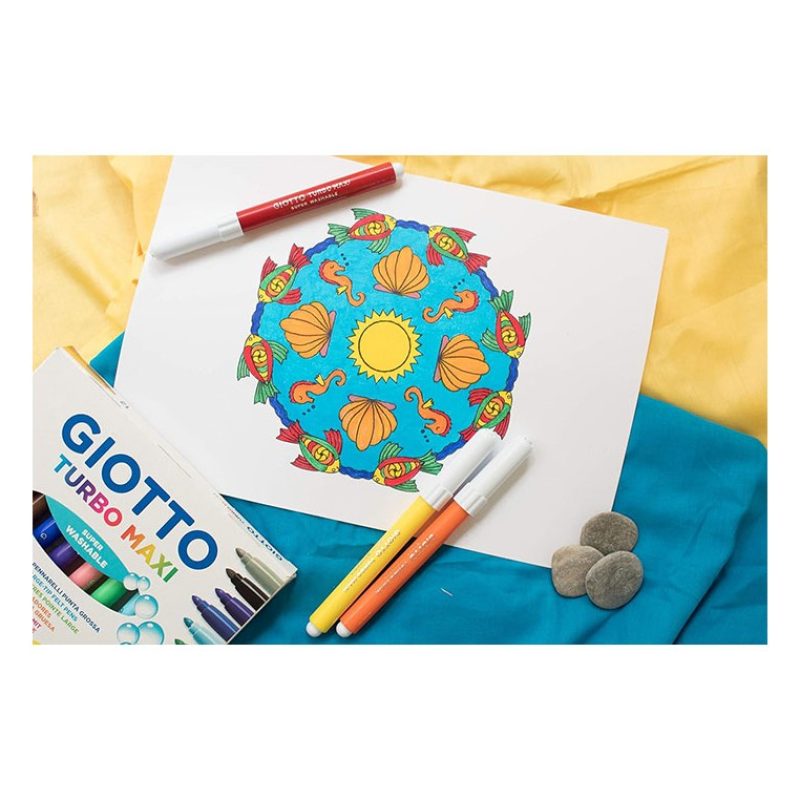Pennarelli Giotto Turbo MAXI 48 pz punta grossa 5mm colori assortit...
