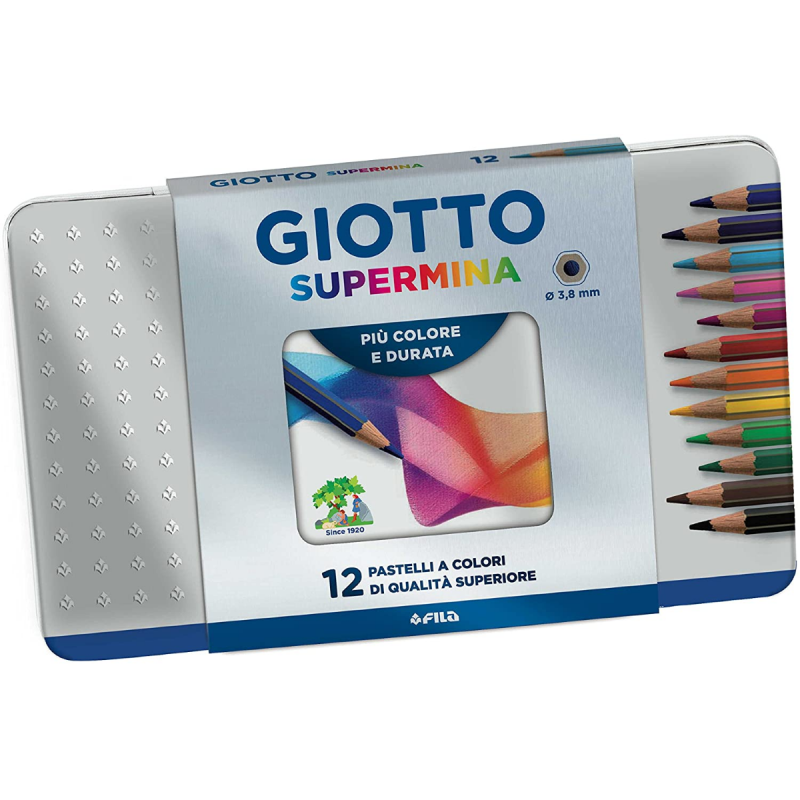 Giotto Matite Colorate FILA GIOTTO Supermina 12 Colori in Astuccio ...