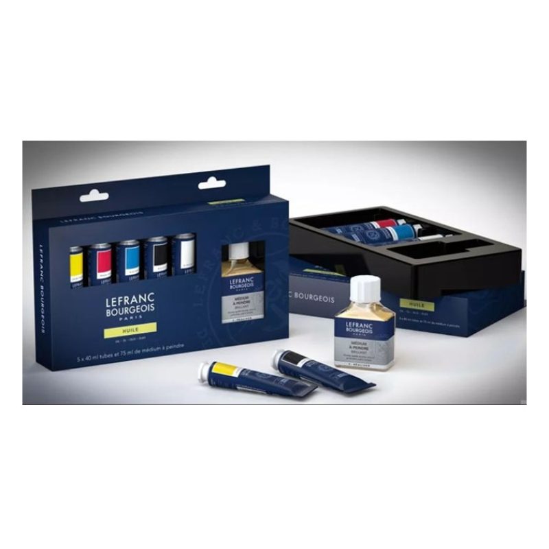 Lefranc Bourgeois Set per Pittura Ad Olio 5 colori fine a Base Olio...