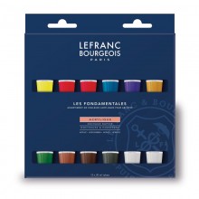 Set 12 colori acrilici LEFRANC&BOURGE da 20 ml pittura arte acrilico fine
