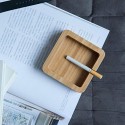 Posacenere Portacenere in legno bambù quadrato 6pz Bar Pub Ristorante sigarette