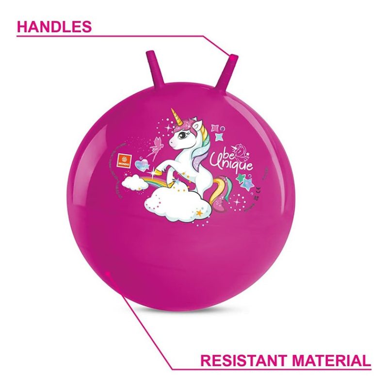 Mondo Palla Canguro Per Saltare Rimbalzante Unicorno rosa Bambine I...
