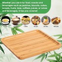 Piatto da portata set 6 PZ vassoio in legno di bambù quadrato varie misure