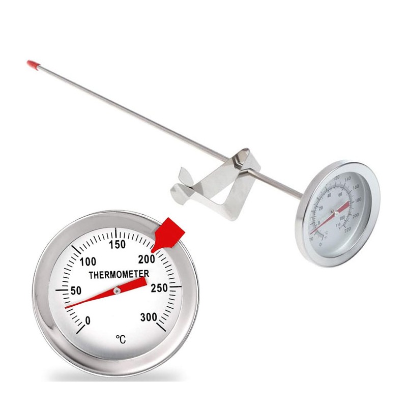 Termometro per alimenti 0-300°C acciaio inox per barbecue arrosto carne pesce