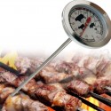 Termometro per carne in acciaio inox 0-120°C alimenti bbq cucinare a temperatura