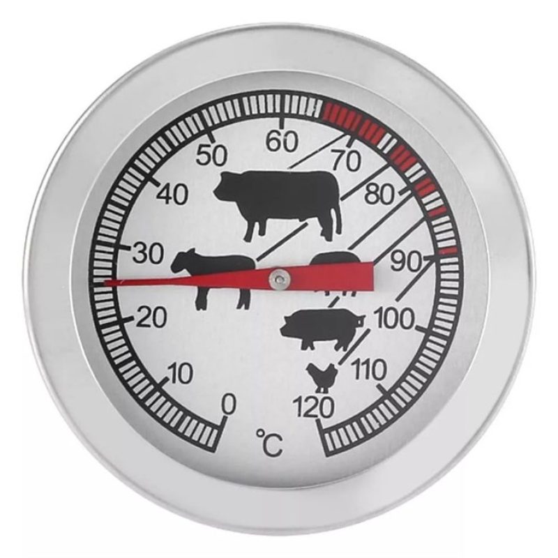 WeHome Termometro per carne in acciaio inox 0-120°C alimenti bbq cu...