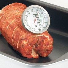 Termometro per carne in acciaio inox 0-120°C alimenti bbq cucinare a temperatura