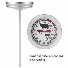 Termometro per carne in acciaio inox 0-120°C alimenti bbq cucinare a temperatura